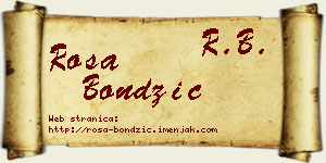 Rosa Bondžić vizit kartica